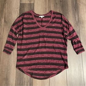 3/4 Striped Top